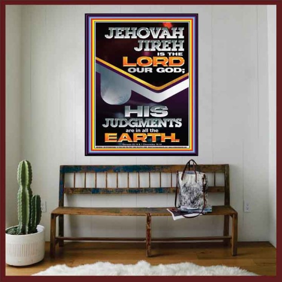 JEHOVAH JIREH IS THE LORD OUR GOD  Contemporary Christian Wall Art Portrait  GWOVERCOMER10695  