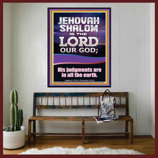 JEHOVAH SHALOM HIS JUDGEMENT ARE IN ALL THE EARTH  Custom Art Work  GWOVERCOMER11842  
