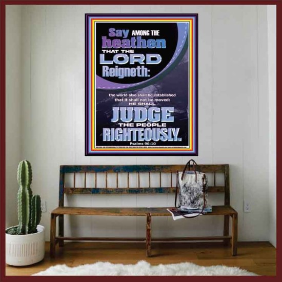 THE LORD IS A RIGHTEOUS JUDGE  Inspirational Bible Verses Portrait  GWOVERCOMER11865  