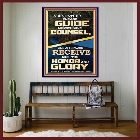 ABBA FATHER PLEASE GUIDE US WITH YOUR COUNSEL  Scripture Wall Art  GWOVERCOMER11878  