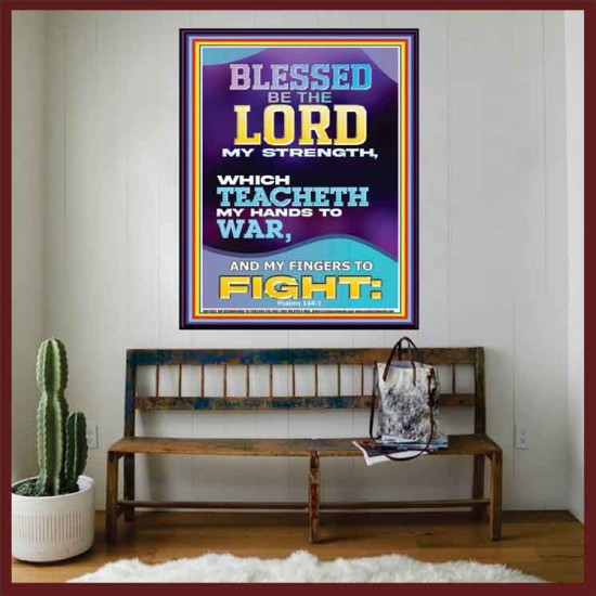 THE LORD MY STRENGTH WHICH TEACHETH MY HANDS TO WAR  Children Room  GWOVERCOMER11933  