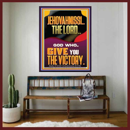 JEHOVAH NISSI THE LORD WHO GIVE YOU VICTORY  Bible Verses Art Prints  GWOVERCOMER11970  