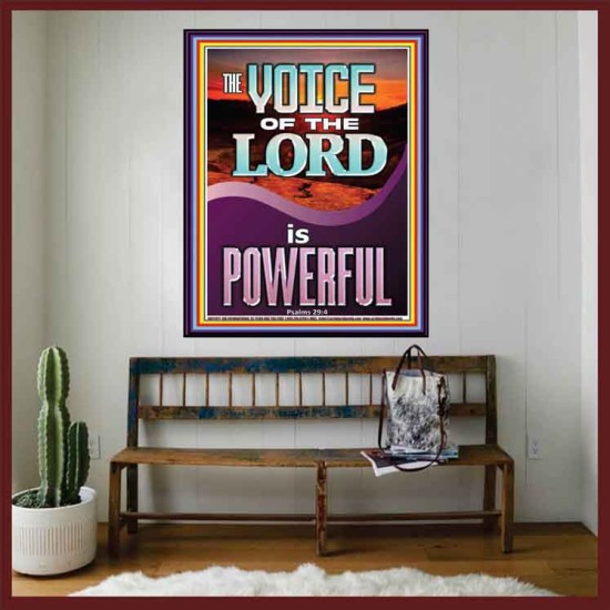 THE VOICE OF THE LORD IS POWERFUL  Scriptures Décor Wall Art  GWOVERCOMER11977  