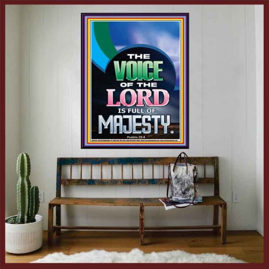 THE VOICE OF THE LORD IS FULL OF MAJESTY  Scriptural Décor Portrait  GWOVERCOMER11978  