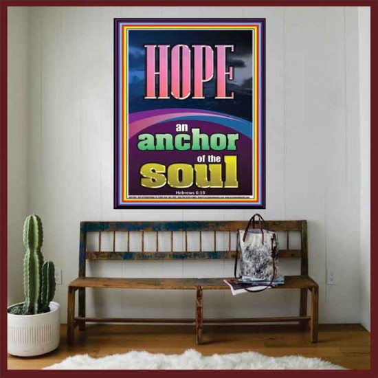 HOPE AN ANCHOR OF THE SOUL  Scripture Portrait Signs  GWOVERCOMER11987  