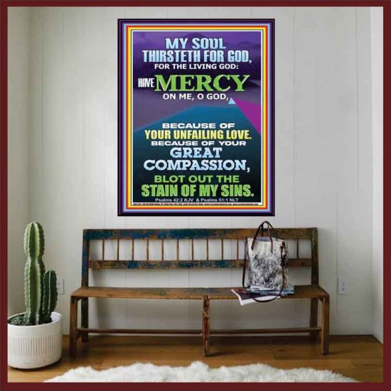 BECAUSE OF YOUR UNFAILING LOVE AND GREAT COMPASSION  Religious Wall Art   GWOVERCOMER12183  