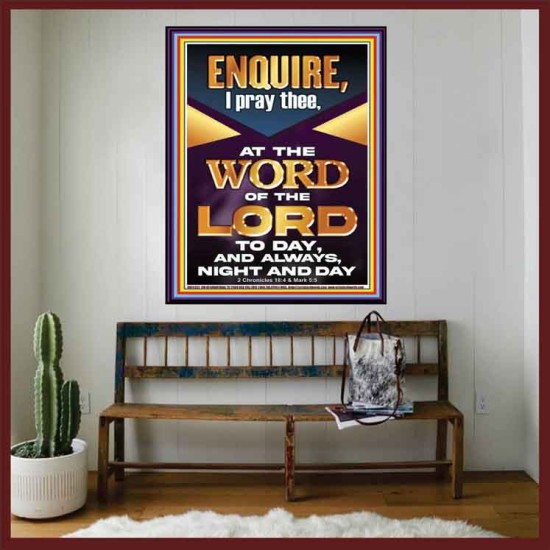 MEDITATE THE WORD OF THE LORD DAY AND NIGHT  Contemporary Christian Wall Art Portrait  GWOVERCOMER12202  