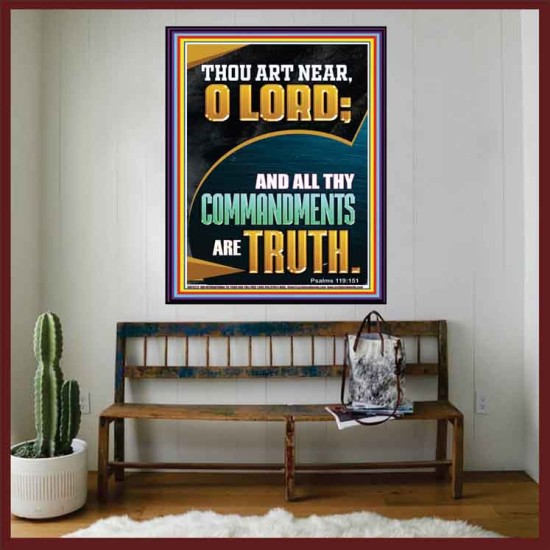 ALL THY COMMANDMENTS ARE TRUTH O LORD  Ultimate Inspirational Wall Art Picture  GWOVERCOMER12217  