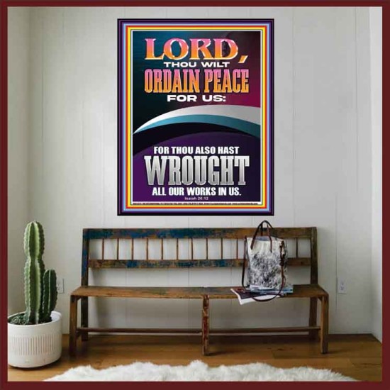 ORDAIN PEACE FOR US O LORD  Christian Wall Art  GWOVERCOMER12291  