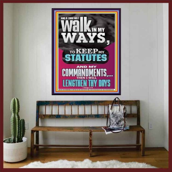 WALK IN MY WAYS AND KEEP MY COMMANDMENTS  Wall & Art Décor  GWOVERCOMER12296  