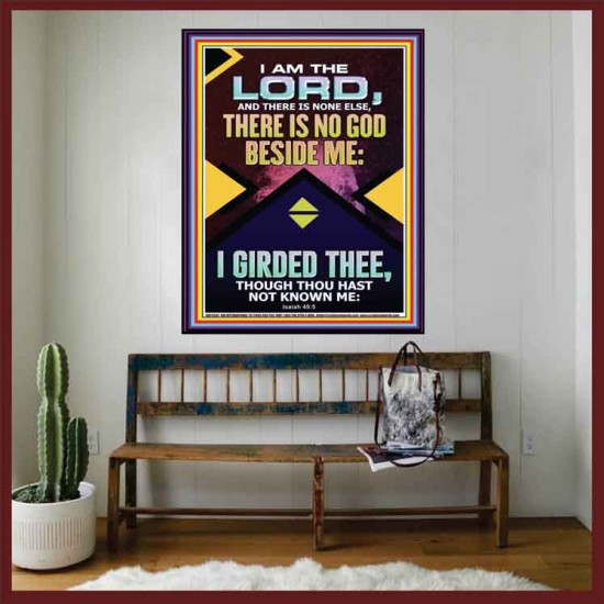 NO GOD BESIDE ME I GIRDED THEE  Christian Quote Portrait  GWOVERCOMER12307  