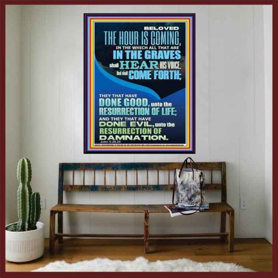 BELOVED THE HOUR IS COMING  Custom Wall Scriptural Art  GWOVERCOMER12327  