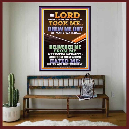 THE LORD DREW ME OUT OF MANY WATERS  New Wall Décor  GWOVERCOMER12346  