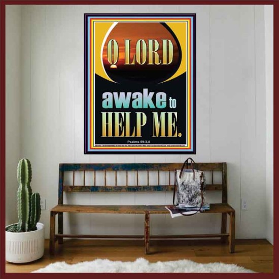 O LORD AWAKE TO HELP ME  Unique Power Bible Portrait  GWOVERCOMER12645  