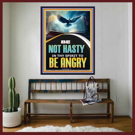 BE NOT HASTY IN THY SPIRIT TO BE ANGRY  Encouraging Bible Verses Portrait  GWOVERCOMER13020  