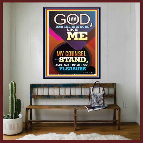 MY COUNSEL SHALL STAND  Ultimate Inspirational Wall Art Portrait  GWOVERCOMER9386  