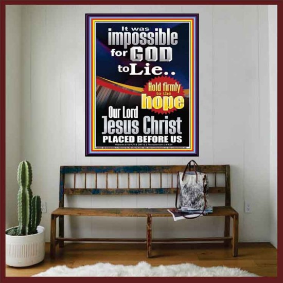 IMPOSSIBLE FOR GOD TO LIE  Children Room Portrait  GWOVERCOMER9997  