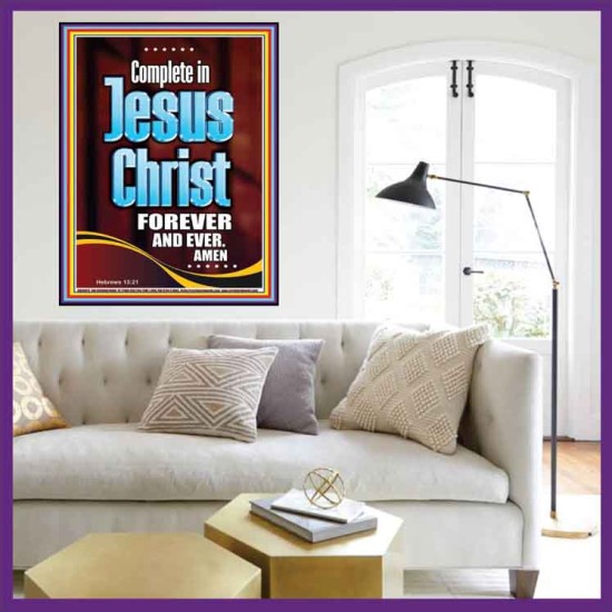 COMPLETE IN JESUS CHRIST FOREVER  Children Room Portrait  GWOVERCOMER10015  