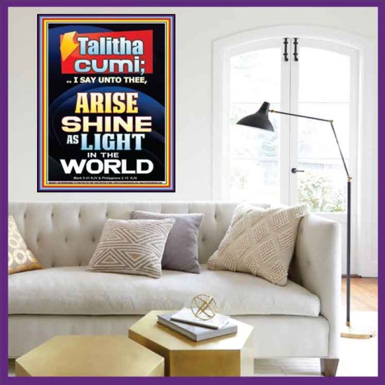 TALITHA CUMI ARISE SHINE AS LIGHT IN THE WORLD  Church Portrait  GWOVERCOMER10031  