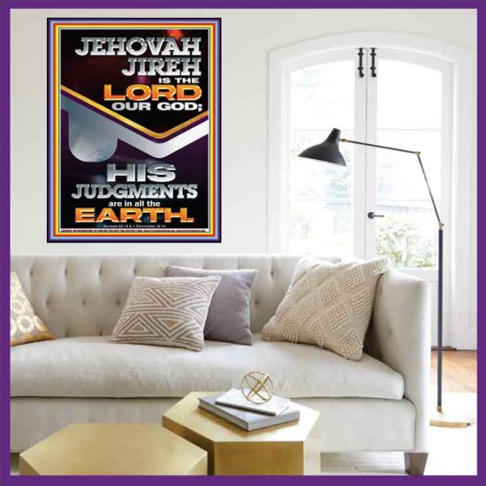 JEHOVAH JIREH IS THE LORD OUR GOD  Contemporary Christian Wall Art Portrait  GWOVERCOMER10695  