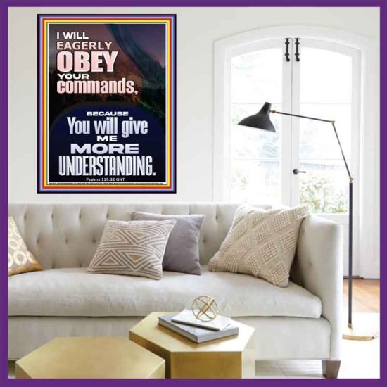 I WILL EAGERLY OBEY YOUR COMMANDS O LORD MY GOD  Printable Bible Verses to Portrait  GWOVERCOMER11874  