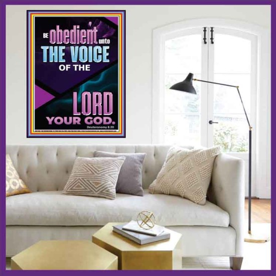 BE OBEDIENT UNTO THE VOICE OF THE LORD OUR GOD  Righteous Living Christian Portrait  GWOVERCOMER11903  