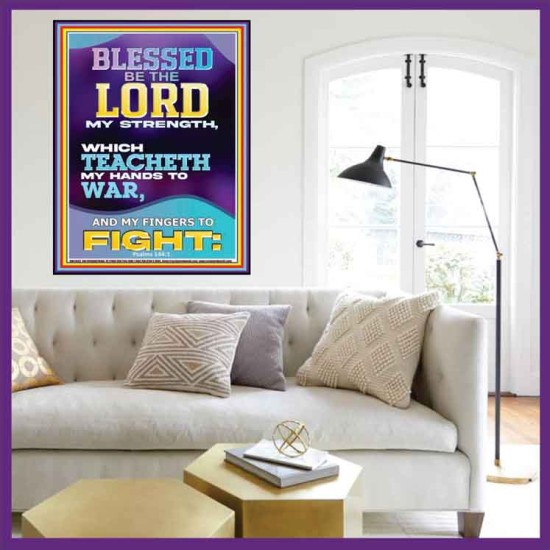 THE LORD MY STRENGTH WHICH TEACHETH MY HANDS TO WAR  Children Room  GWOVERCOMER11933  