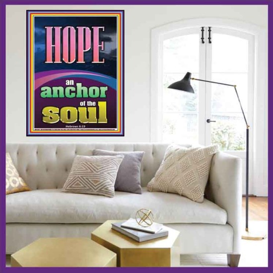 HOPE AN ANCHOR OF THE SOUL  Scripture Portrait Signs  GWOVERCOMER11987  