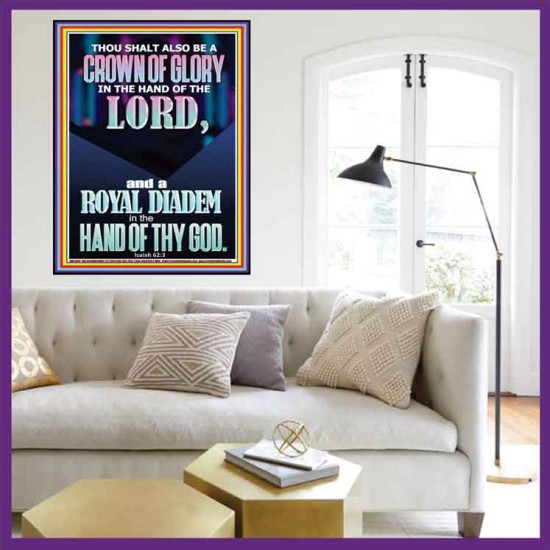A CROWN OF GLORY AND A ROYAL DIADEM  Christian Quote Portrait  GWOVERCOMER11997  