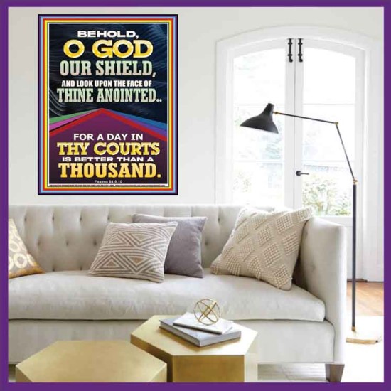 LOOK UPON THE FACE OF THINE ANOINTED O GOD  Contemporary Christian Wall Art  GWOVERCOMER12242  