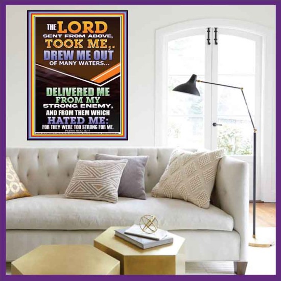 THE LORD DREW ME OUT OF MANY WATERS  New Wall Décor  GWOVERCOMER12346  