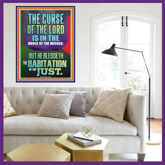 THE LORD BLESSED THE HABITATION OF THE JUST  Large Scriptural Wall Art  GWOVERCOMER12399  