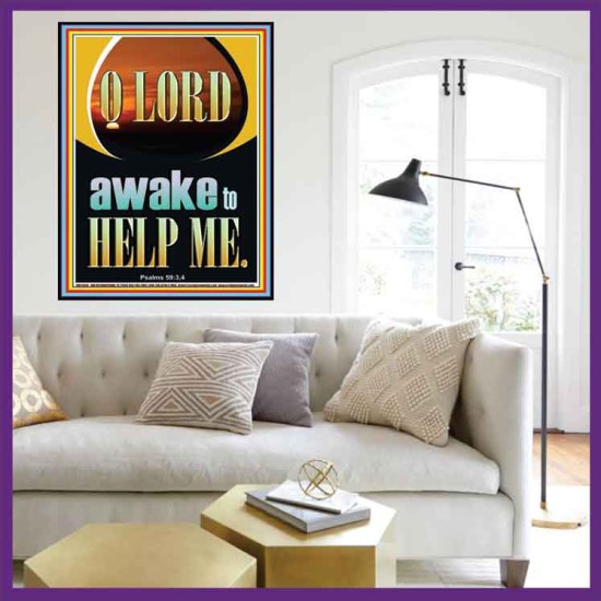 O LORD AWAKE TO HELP ME  Unique Power Bible Portrait  GWOVERCOMER12645  