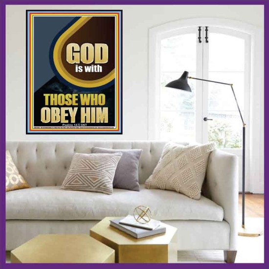 GOD IS WITH THOSE WHO OBEY HIM  Unique Scriptural Portrait  GWOVERCOMER12680  