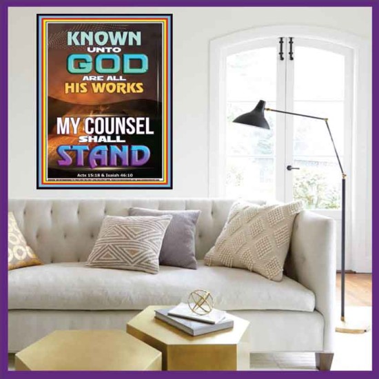 KNOWN UNTO GOD ARE ALL HIS WORKS  Unique Power Bible Portrait  GWOVERCOMER9388  