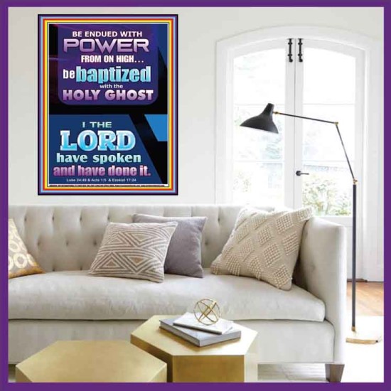 BE ENDUED WITH POWER FROM ON HIGH  Ultimate Inspirational Wall Art Picture  GWOVERCOMER9999  