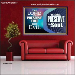 THY SOUL IS PRESERVED FROM ALL EVIL  Wall Décor  GWPEACE10087  "14X12"