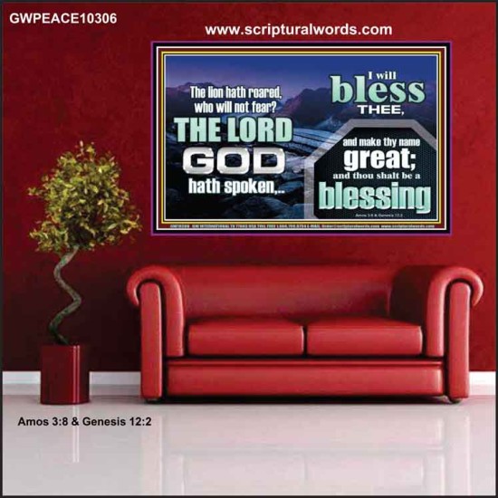 I BLESS THEE AND THOU SHALT BE A BLESSING  Custom Wall Scripture Art  GWPEACE10306  