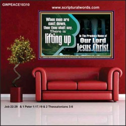 YOU ARE LIFTED UP IN CHRIST JESUS  Custom Christian Artwork Poster  GWPEACE10310  "14X12"