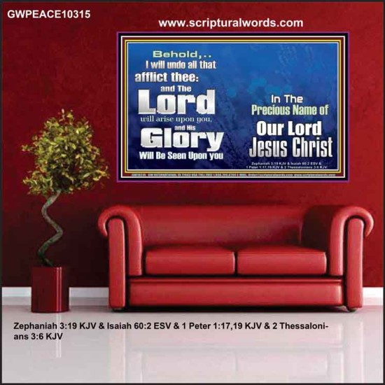 HIS GLORY SHALL BE SEEN UPON YOU  Custom Art and Wall Décor  GWPEACE10315  