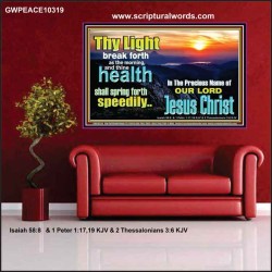 THY HEALTH WILL SPRING FORTH SPEEDILY  Custom Inspiration Scriptural Art Poster  GWPEACE10319  "14X12"