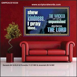 THE WICKED WILL NOT GO UNPUNISHED  Bible Verse for Home Poster  GWPEACE10330  "14X12"