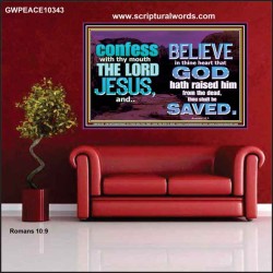 IN CHRIST JESUS IS ULTIMATE DELIVERANCE  Bible Verse for Home Poster  GWPEACE10343  "14X12"