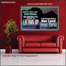 THOU SHALL SAY LIFTING UP  Ultimate Inspirational Wall Art Picture  GWPEACE10353  "14X12"
