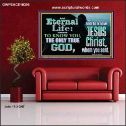 ETERNAL LIFE ONLY THROUGH CHRIST JESUS  Children Room  GWPEACE10396  "14X12"