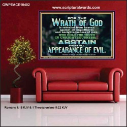 UNGODLINESS AND UNRIGHTEOUSNESS OUTLAW IN ETERNITY  Righteous Living Christian Poster  GWPEACE10402  "14X12"