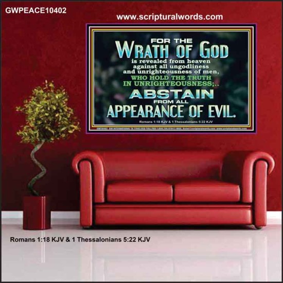 UNGODLINESS AND UNRIGHTEOUSNESS OUTLAW IN ETERNITY  Righteous Living Christian Poster  GWPEACE10402  