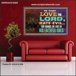 GOD GUARDS THE LIVES OF HIS FAITHFUL ONES  Children Room Wall Poster  GWPEACE10405  "14X12"