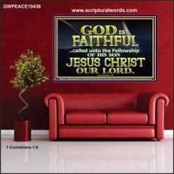 CALLED UNTO FELLOWSHIP WITH CHRIST JESUS  Scriptural Wall Art  GWPEACE10436  "14X12"