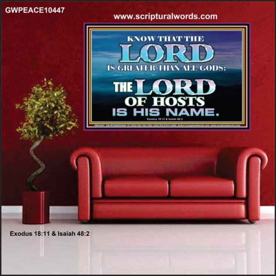 JEHOVAH GOD OUR LORD IS AN INCOMPARABLE GOD  Christian Poster Wall Art  GWPEACE10447  